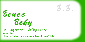 bence beky business card